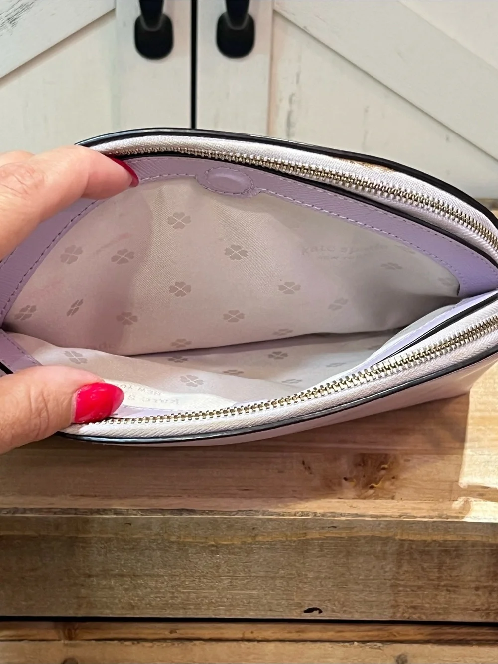 Kate Spade New York Spencer Double Zip Dome Lilac Crossbody